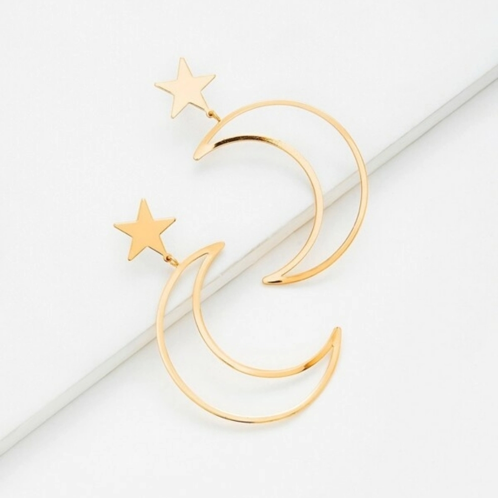 3/$30 Moon & Star "Luna" Celestial Earrings